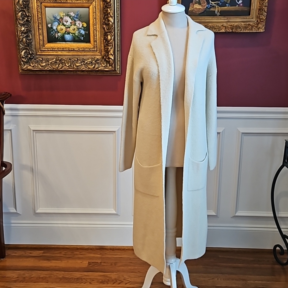 NWT Express Cozy Notch Collar Cardigan Coat Long Maxi Size Medium